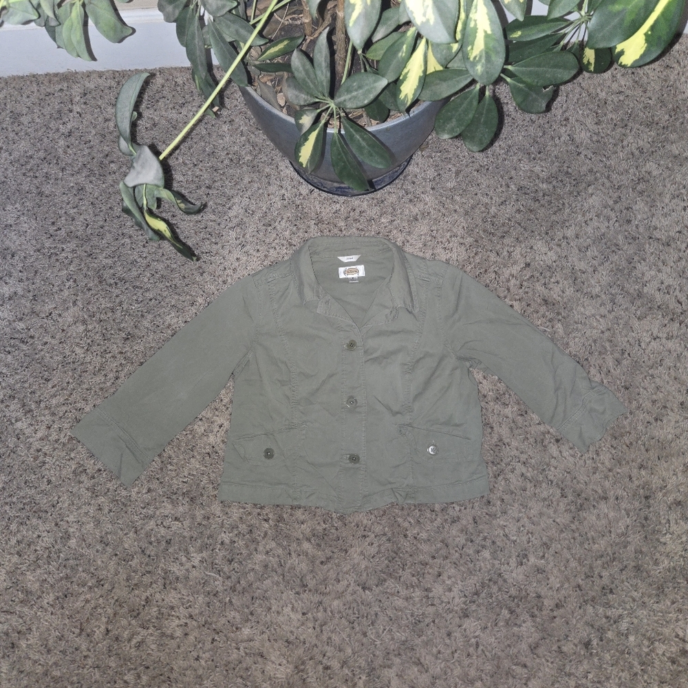 Talbots Cropped Fitted Jacket Wms Sz8